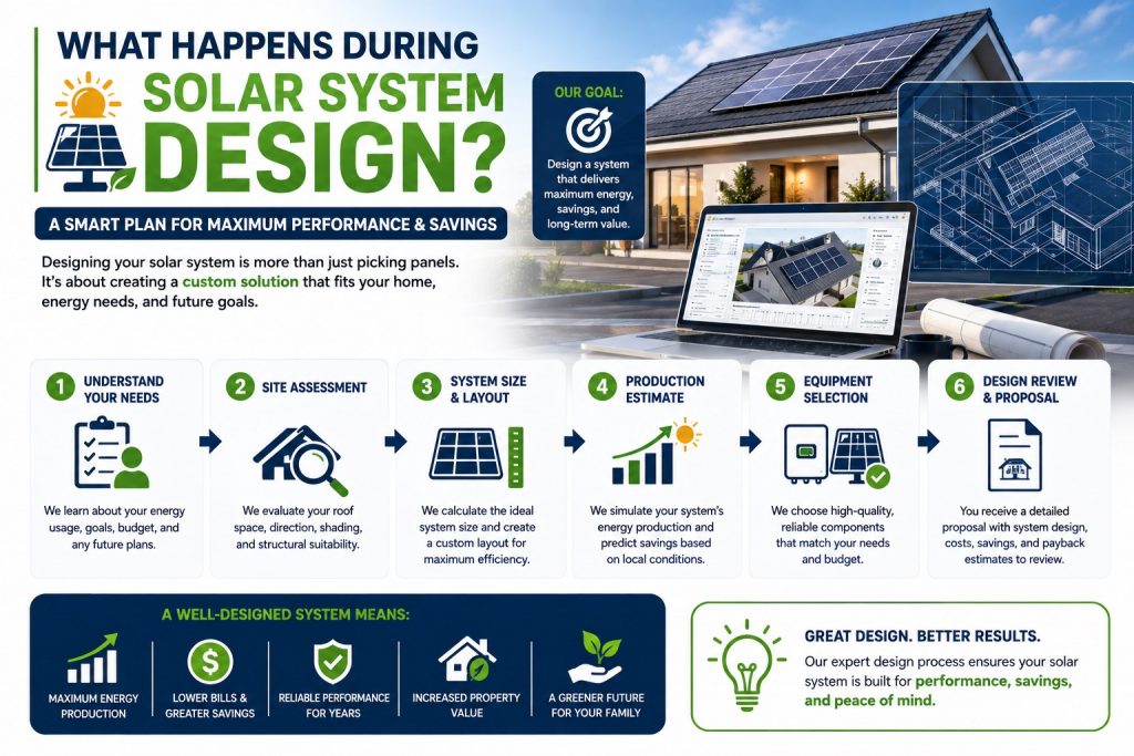 What happens during solar system design