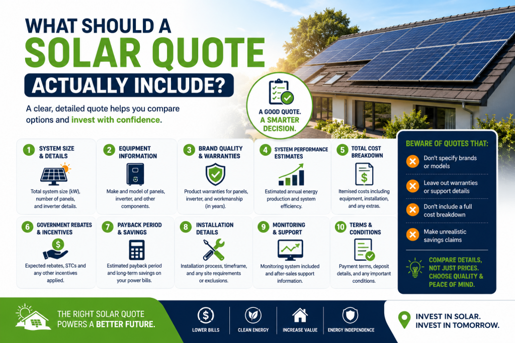 What should a solar quote actually include